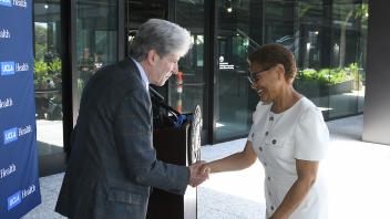Mayor Karen Bass with Chancellor Julio Frenk