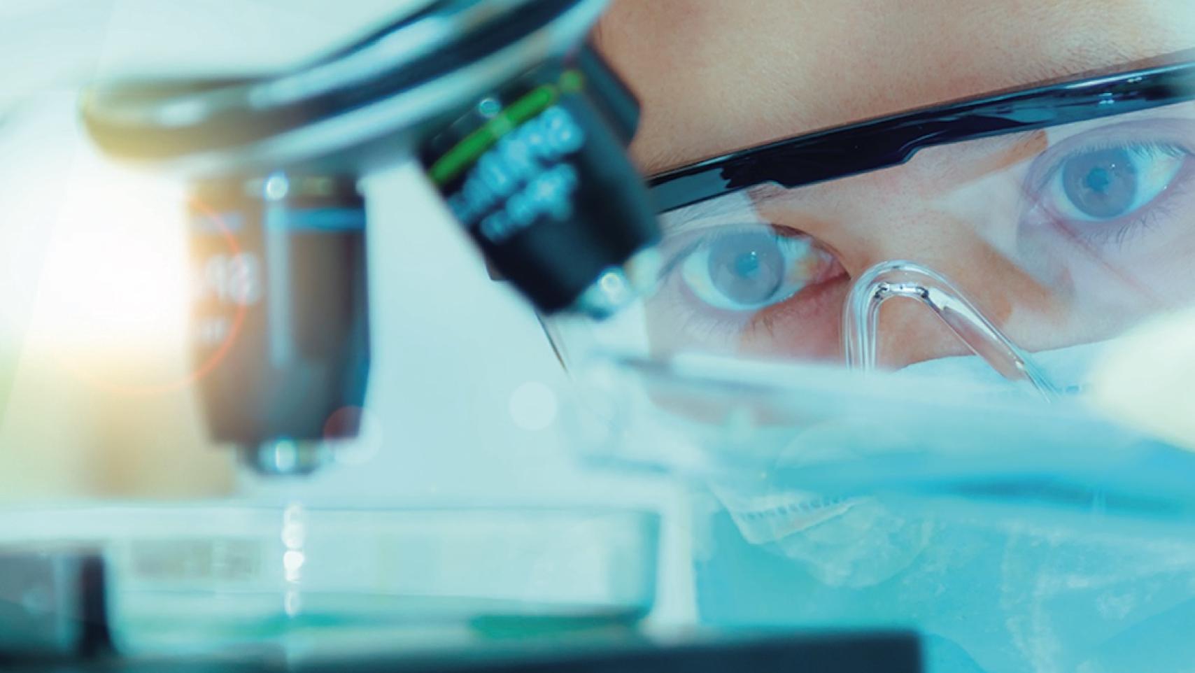 Researcher in a UCLA laboratory