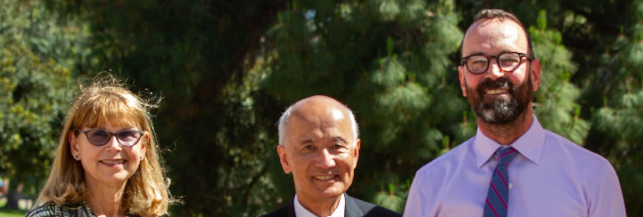 Vice Chancellor Roger Wakimoto with Public Research Awards 2022 Awardees
